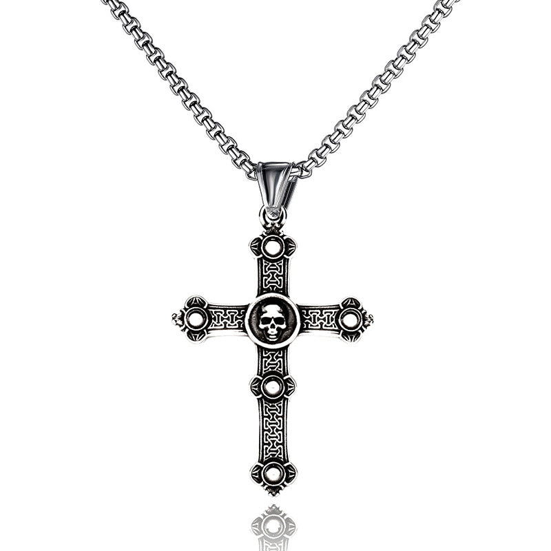 Wholesale Titanium steel men's eagle wings gold-plated necklace